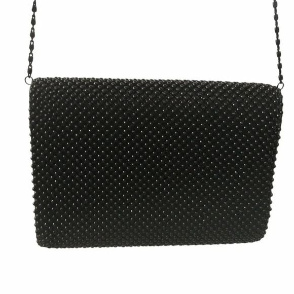 Beaded Purse/Clutch, Black, Chain Strap - Picture 3 of 8